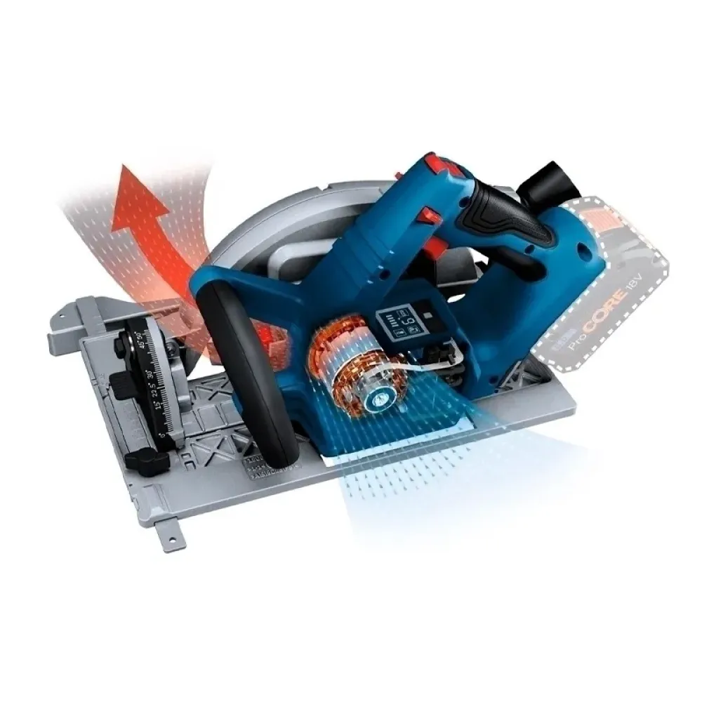 Bosch GKS 18V-68 GC Professional аккумуляторная циркулярная пила (2 x 8 Ач, ЗУ) с модулем Bluetooth, 06016B5101