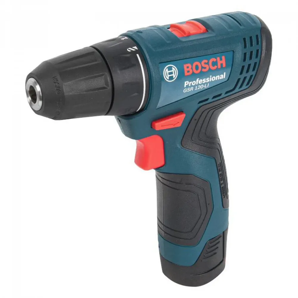 Bosch GSR 120-LI Professional аккумуляторная дрель-шуруповерт (2 x 2 Ач, ЗУ), 06019G8020