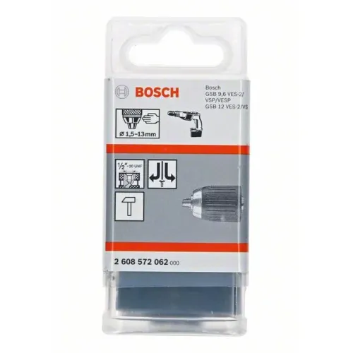 Bosch Keyless Chuck быстрозажимной сверлильный патрон 2.0-13 мм, 1/2 дюйма - 20 с П/Л вращением, 2608572062