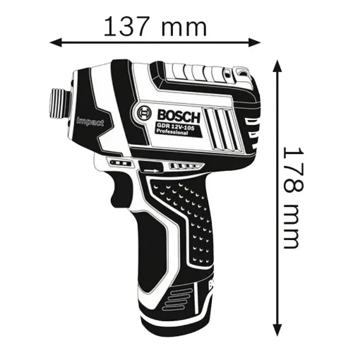 Bosch GDR 12V-105 Professional Solo аккумуляторный ударный гайковерт (без АКБ и ЗУ), 06019A6901