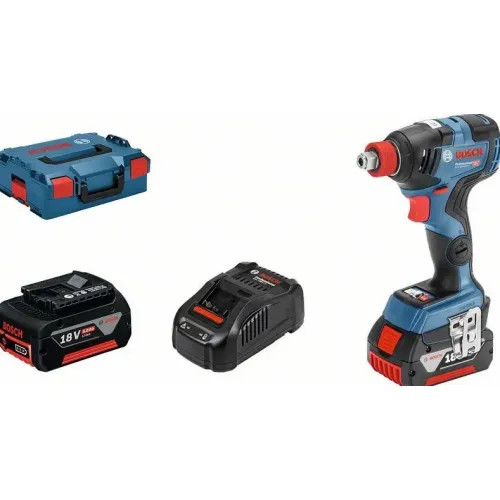 Bosch GDX 18V-200 C Professional аккумуляторный ударный гайковёрт (2 x 5 Ач, ЗУ), 06019G4201