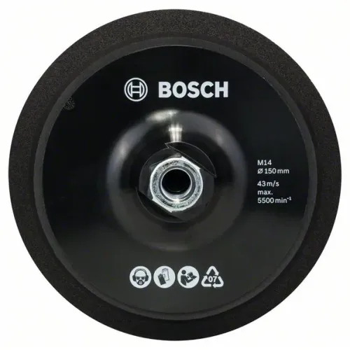 Bosch опорная тарелка M14 150 мм, на липучке, 2608612027