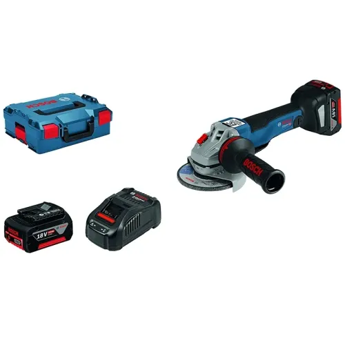 Bosch GWX 18V-10 Professional аккумуляторная угловая шлифмашина (2 x 5 Ач, ЗУ), 06017B0102