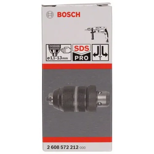 Bosch Keyless Chuck быстрозажимной сверлильный патрон 1.5-13 мм, SDS с П/Л вращением и переходником, 2608572212