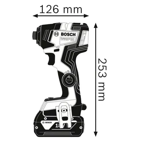 Bosch GDR 18V-200 C Professional Solo аккумуляторный ударный гайковерт (без АКБ и ЗУ), 06019G4104