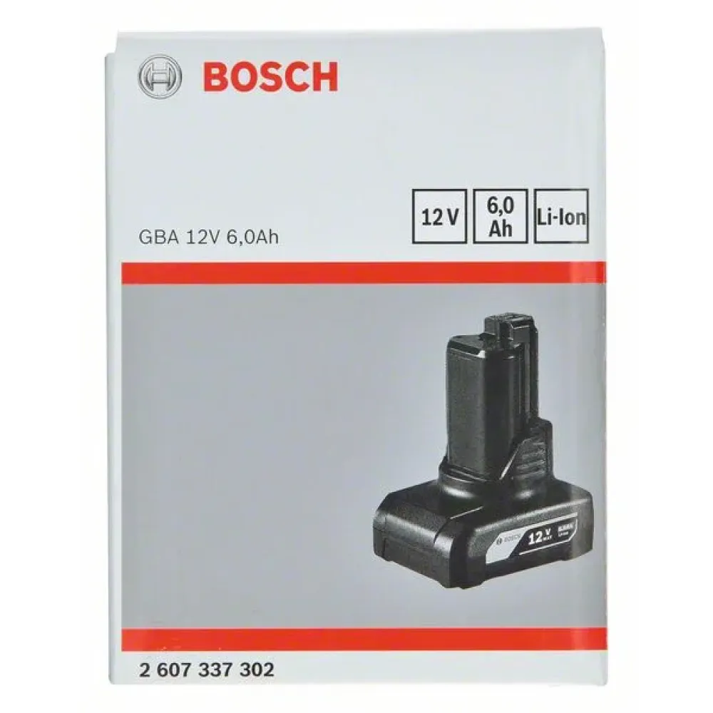 Bosch GBA 12V аккумулятор 6.0 Ач, 2607337302