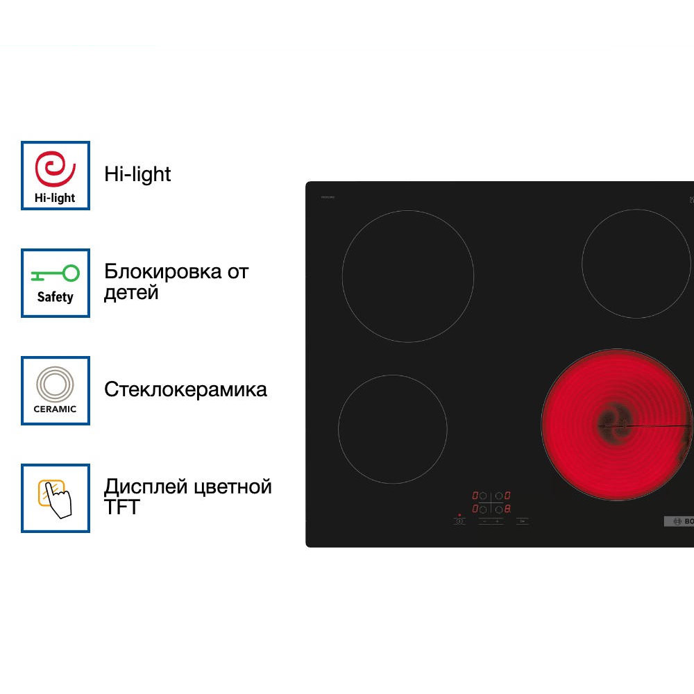 Электрическая варочная панель Bosch PKE611BA2E