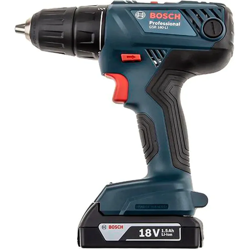 Bosch GSR 180-Li Professional аккумуляторная дрель-шуруповерт (2 x 1.5 Ач, ЗУ), 06019F8109
