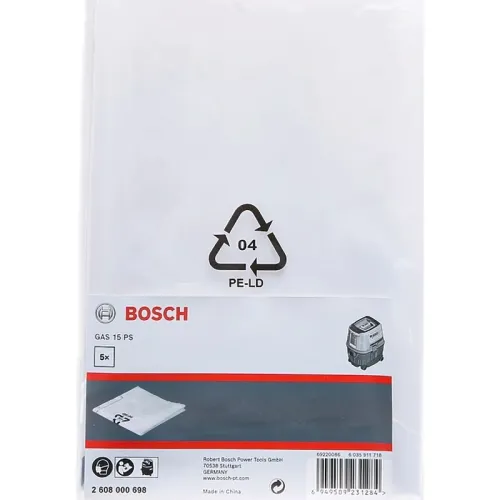 Одноразовый мешок Bosch для GAS 15 PS, 5 л, 5 шт., 2608000698