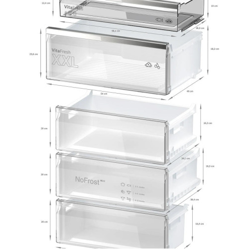 Двухкамерный холодильник Bosch KGN49LBCF